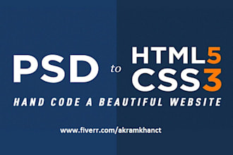 convert PSD to html responsive with bootstrap5