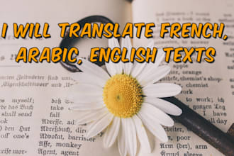 translate french, arabic, english texts