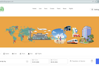 travel booking engine website with amadeus gds API for flights, hotels and cars