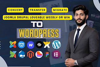 convert website from joomla drupal lovable weebly or wix to wordpress