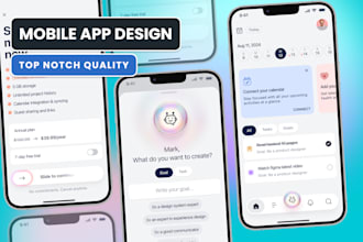 do professional mobile app UI design with figma