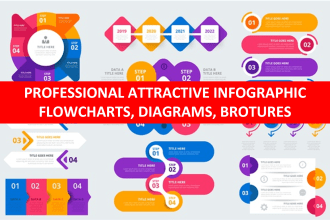 make infographic flow diagram, chart, layout in 24hr