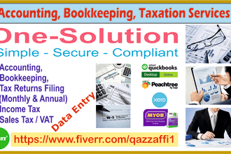 do accounting, bookkeeping, income tax, gst and vat