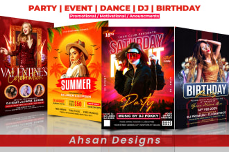 design modern party club event birthday christmas church food sports flyer epk
