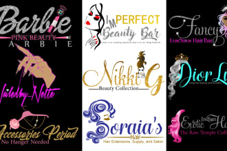 do hair,beauty salon,cosmetics and nail salon logo for you