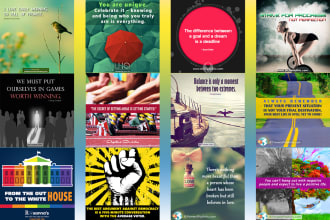 design unique social media posts and quote images
