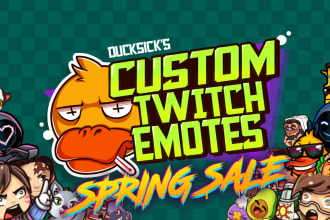create snazzy twitch, kick emotes in 24 hours