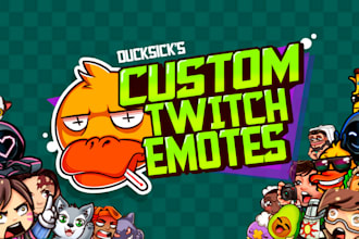 create snazzy twitch, kick emotes in 24 hours