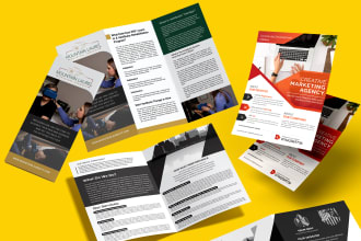 do flyer, postcard, leaflet, magazine, poster, trifold brochure for any business