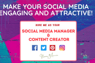 be your social media marketing manager and content designer