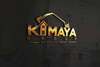 design excavation real estate property and construction logo