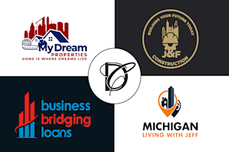 design real estate, construction, property, or realtor logo