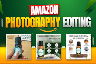 amazon product photography editing and infographic design