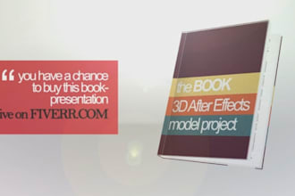 create this amazing 3D animation to Promote your Book or Flyer