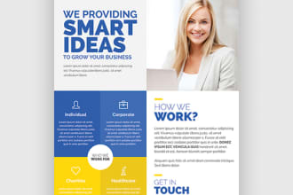create flyer, bifold, trifold, brochure, book cover design