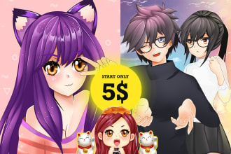 draw custom anime character for you