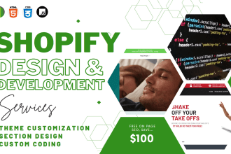 be your shopify website, coding, shopify edit developer