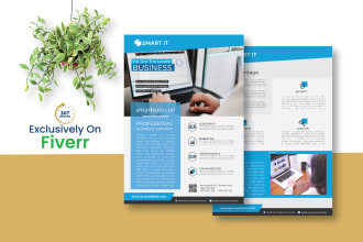 design professional flyers, bi fold, tri fold brochure