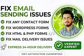 fix and create wordpress PHP HTML contact form and issues