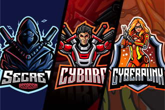 do game esports mascot twitch sports logo with a video intro