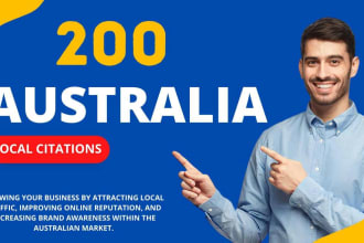 do 200 australian local citations for local SEO