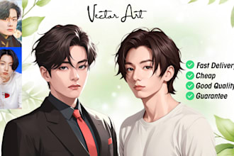 draw you into professional vector cartoon