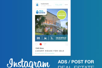 design instagram ads post story for real estate