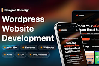 create, design, and develop wordpress website, revamp, and redesign