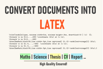 convert pdf or any document into latex or word