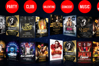 do flyer for sports, party, dj, hip hop, halloween, nightclub, event, concert
