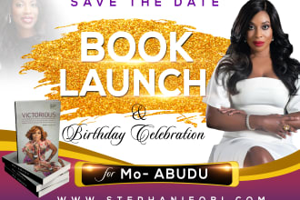 design eye catching  book signing and launching flyer,poster