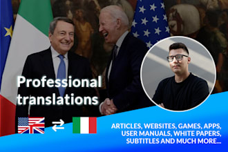 translate your content from english to italian and from italian to english
