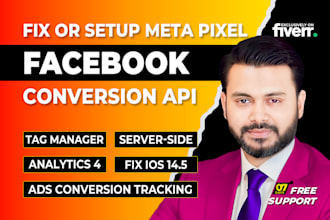 fix or setup facebook pixel ecommerce conversion API tracking google analytics 4