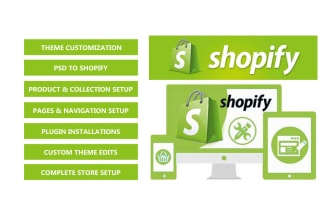 do shopify customization and store set up