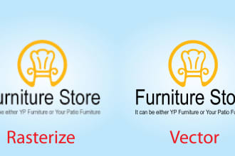convert your logo, rasterize image to vector in 2 hours