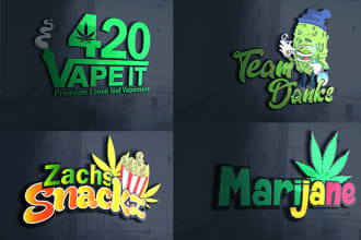 design premium quality cannabis, weed, hemp, cbd oil logo