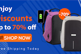 design banner for shopify, facebook, youtube