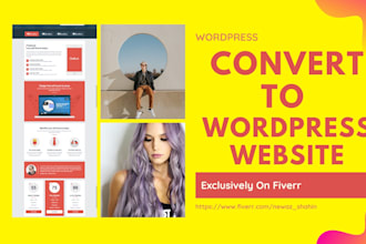 convert wix, figma, weebly, webflow, squarespace to wordpress website