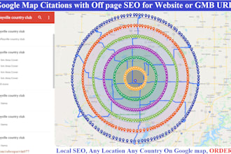 create 16999 google map citations with driving directions