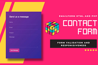 develop PHP contact form, design responsive HTML form