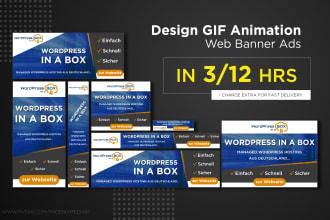create gif animated web banner within 3 hours
