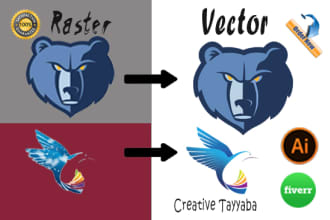 convert, vectorize, trace, redraw, recreate logo or image in adobe illustrator