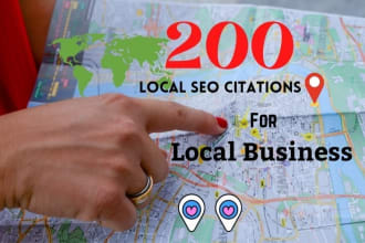 do 200 live local citations for your local business listing