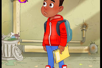 draw childrens book illustration and cover for amazon KDP