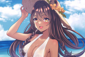 draw anime illustration, original character or fanart