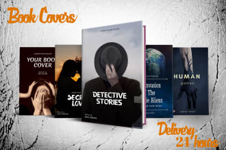 do book cover design, kindle cover design in 24 hours