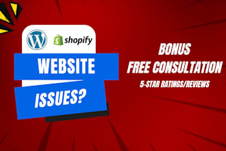 fix wordpress, shopify, wix websites and add custom features