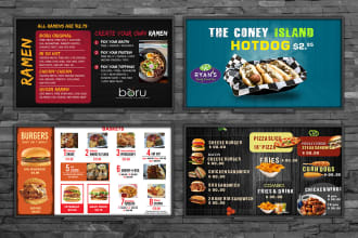 design tv screen menu or digital menu design