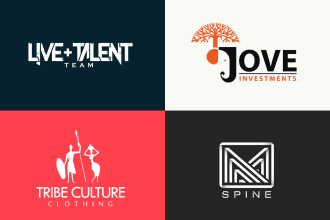 do modern and unique minimalist logo design in 24 hrs