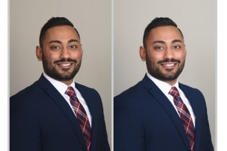 retouch, edit business headshot and portraits photo
